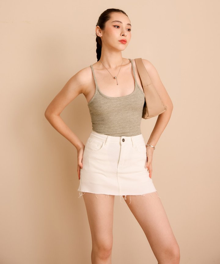 Nikki Textured Tank - Sage