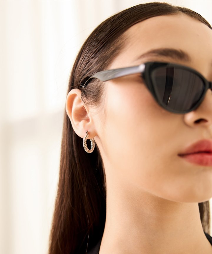 Rhodes Hoop Earrings - Silver