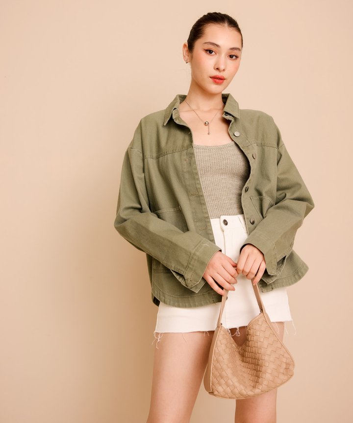Trinity Denim Jacket - Sage