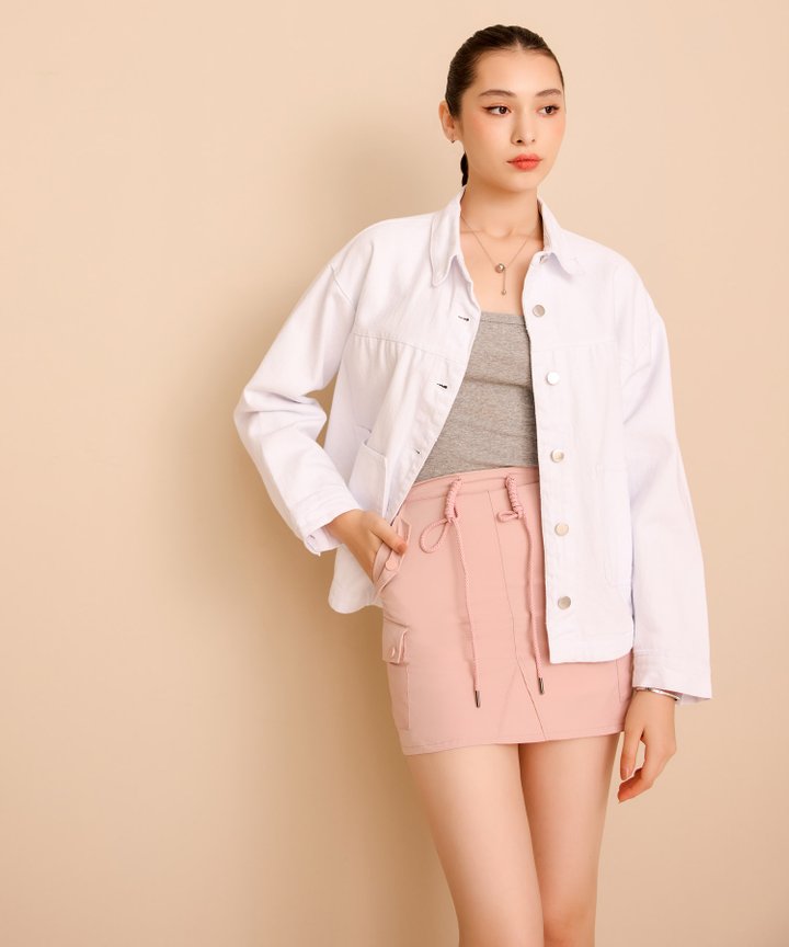 Trinity Denim Jacket - White