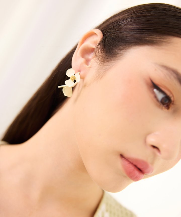 Floral Hoop Earrings