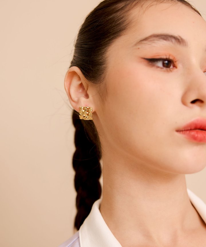 Ives Woven Earrings - Gold