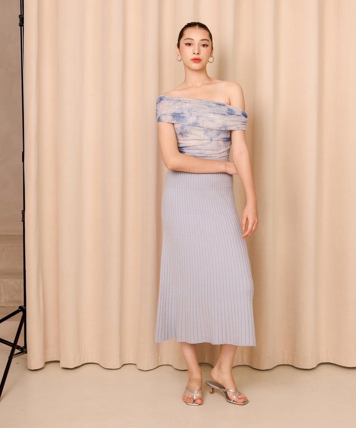 Julius Knit Maxi Skirt - Baby Periwinkle