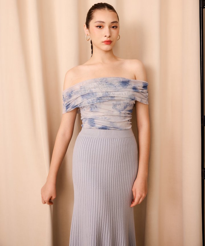 Julius Knit Maxi Skirt - Baby Periwinkle