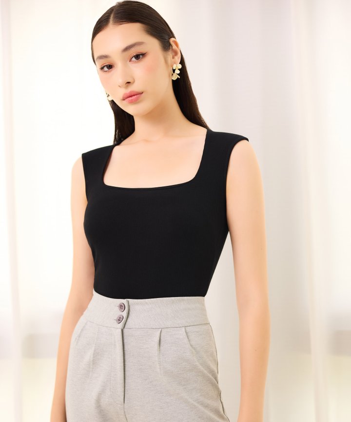 Marina Ruched Top - Black