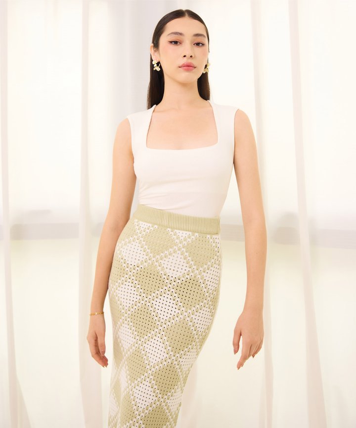 Marina Ruched Top - White