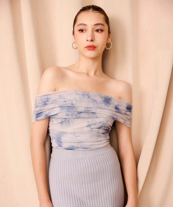 Olympia Acid Wash Top - Blue