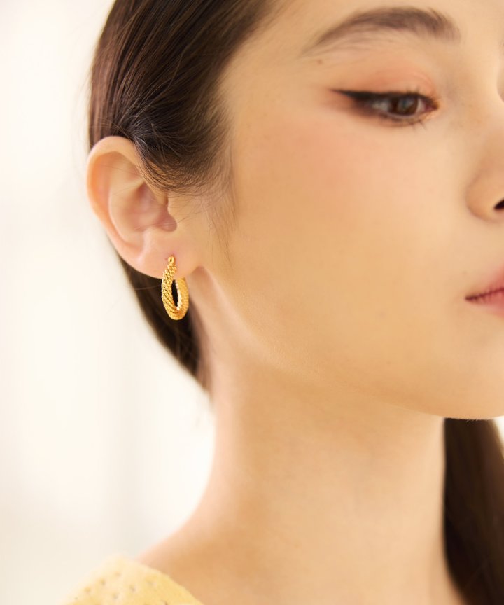 Rhodes Hoop Earrings - Gold