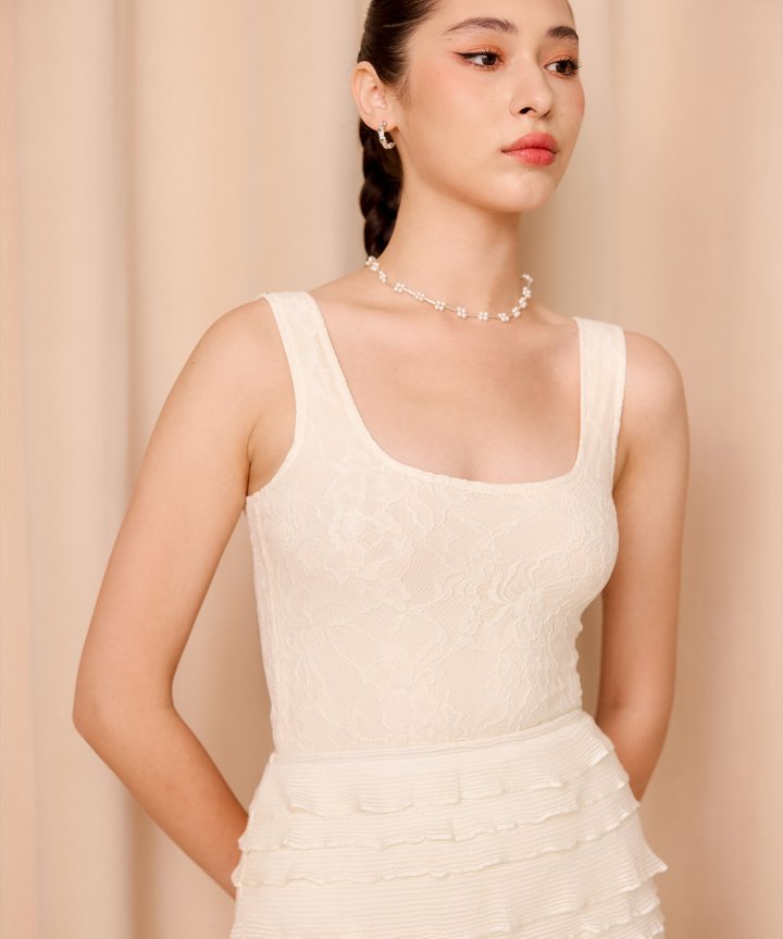 Rhys Lace Bodysuit - Ivory