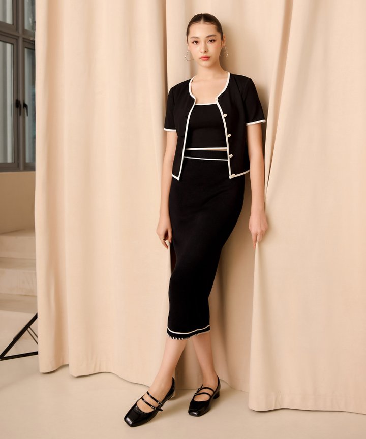 Sintra Knit Skirt - Black