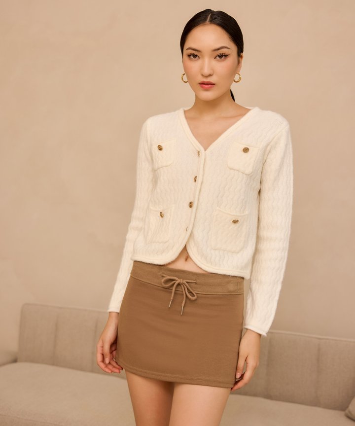 Callie Drawstring Skorts - Hazelnut