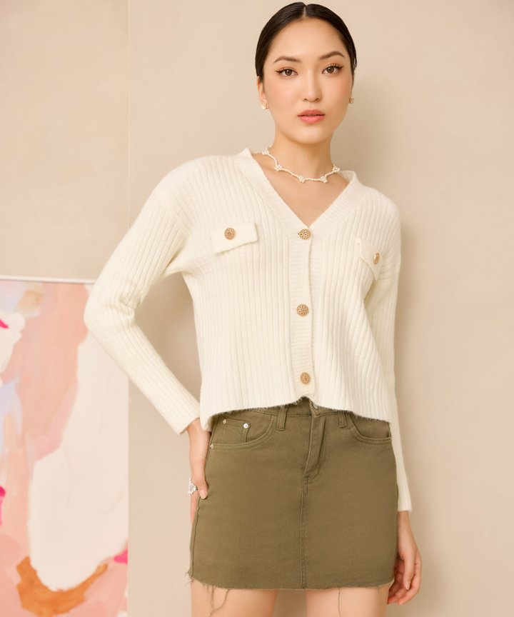 Mea Cardigan - Creme