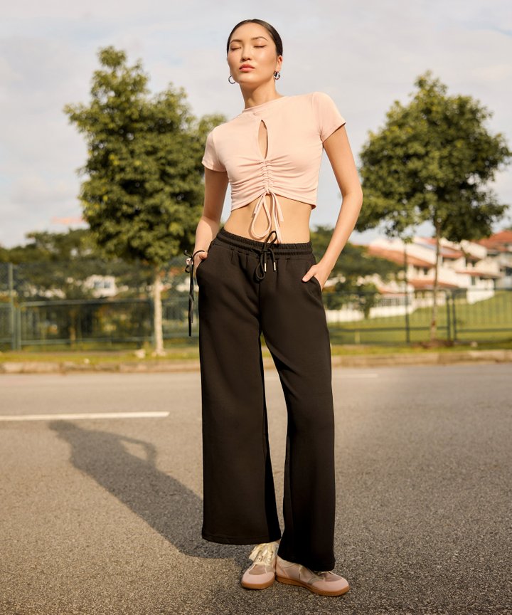 Toni Drawstring Joggers - Black