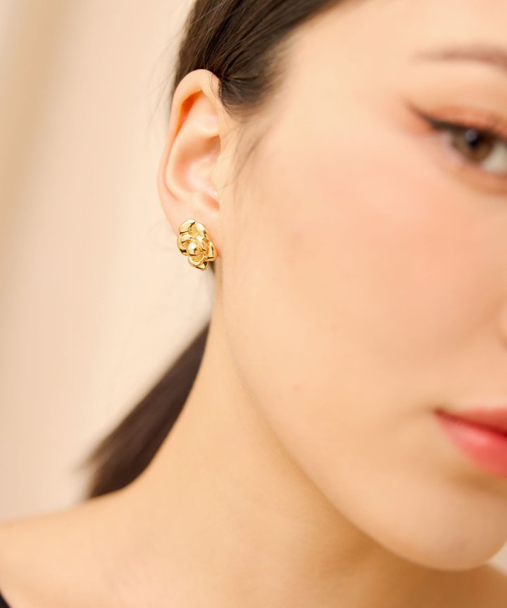 Amapola Rosette Earrings - Gold