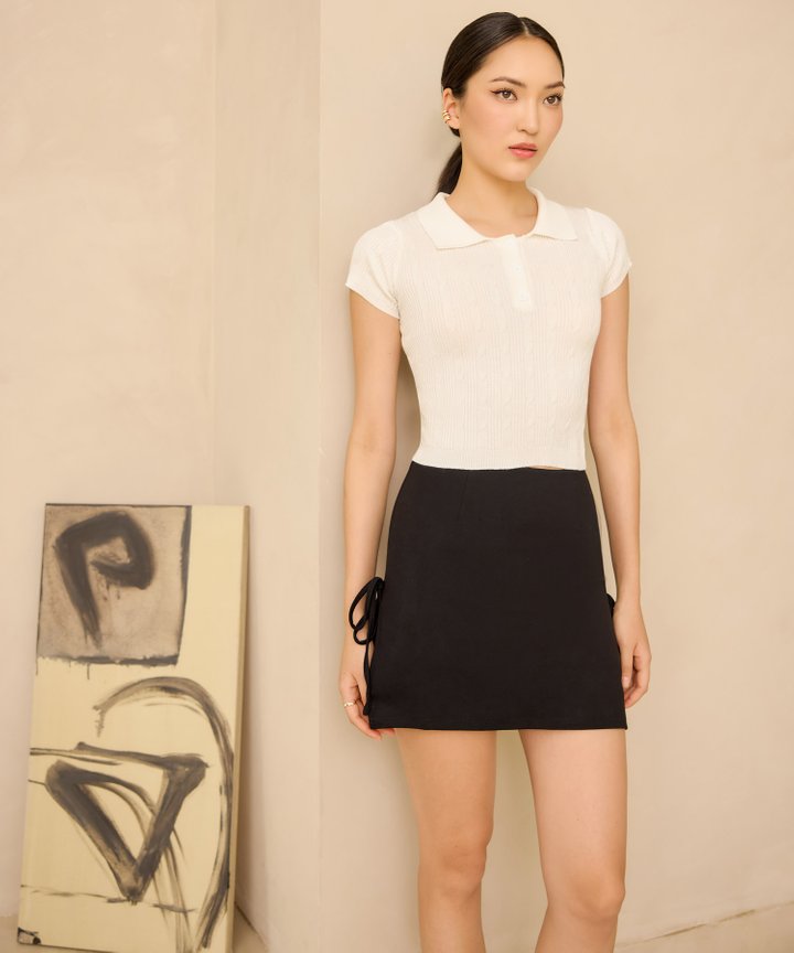 Callis Tie Skorts - Black