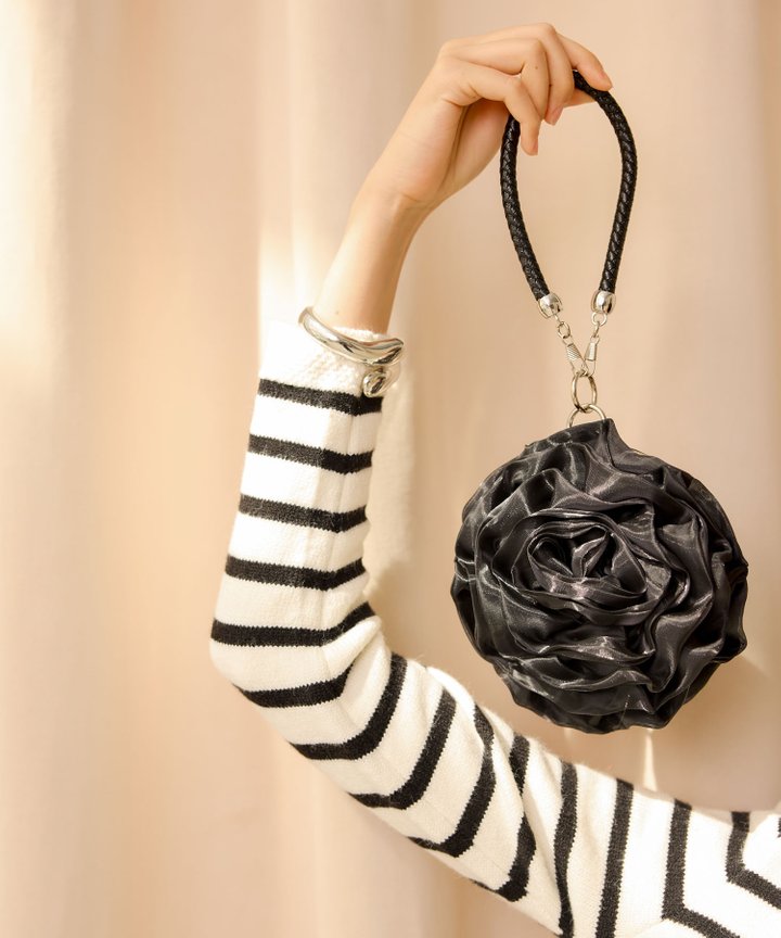 Rosette Purse - Black