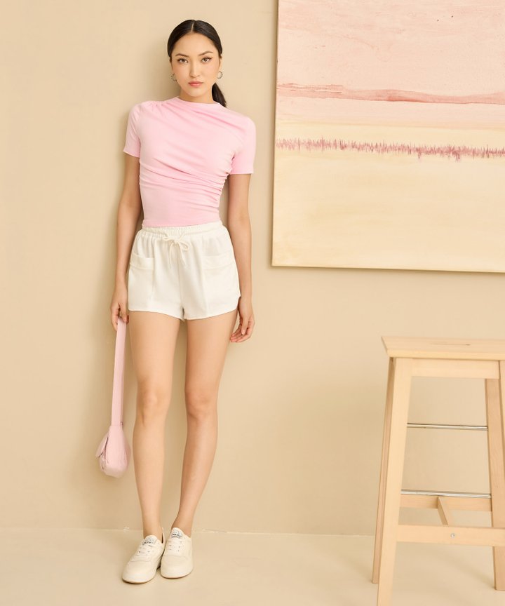 Sacha Drawstring Shorts - White