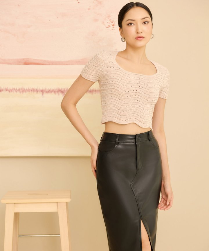 Vienne Knit Tee - Dusk Pink