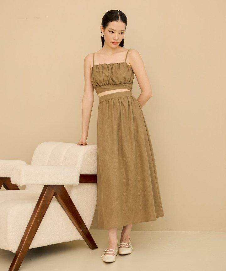 Ema Circle Skirt - Olive