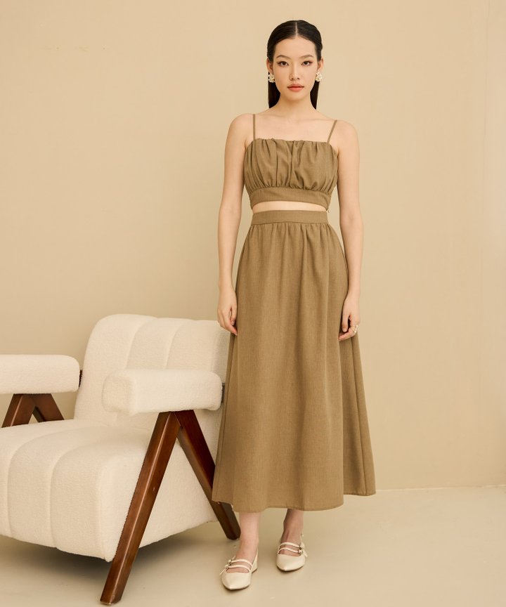 Ema Circle Skirt - Olive