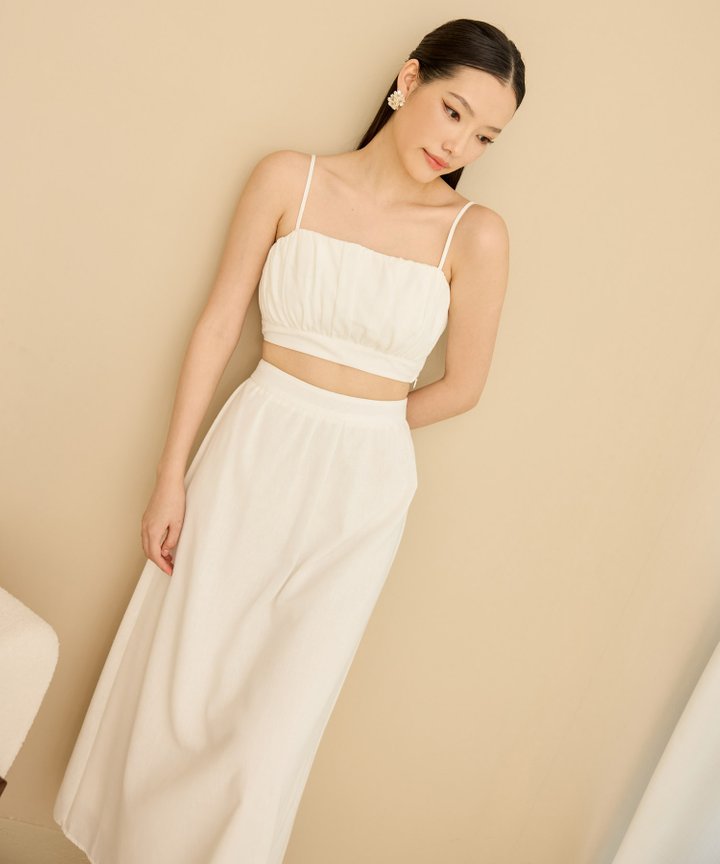 Ema Circle Skirt - White