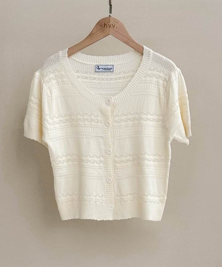 Sabine Pastel Knit Sweater - Cream
