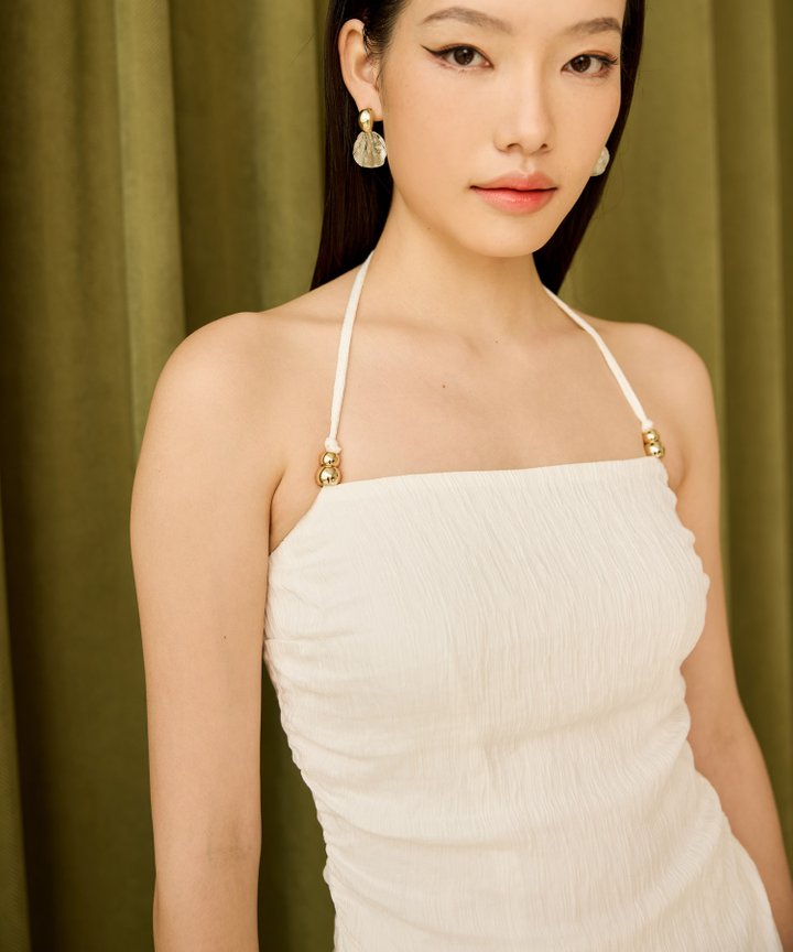 Halle Pearl Top - White