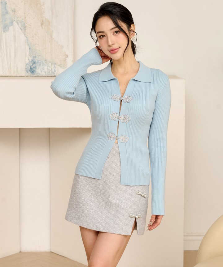 Jing Pankou Cardigan - Powder Blue