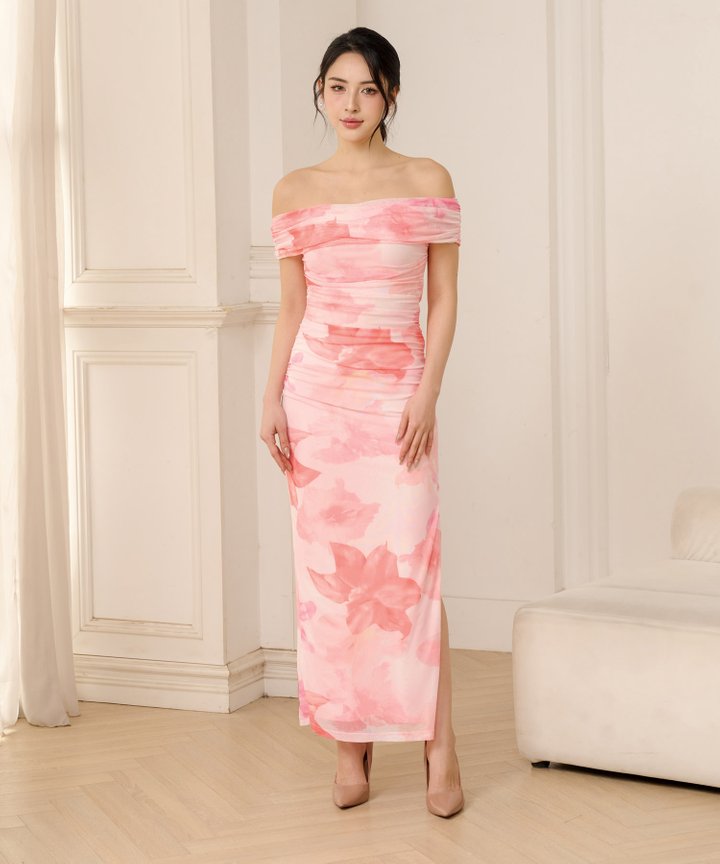 Soraya Floral Dress - Pink