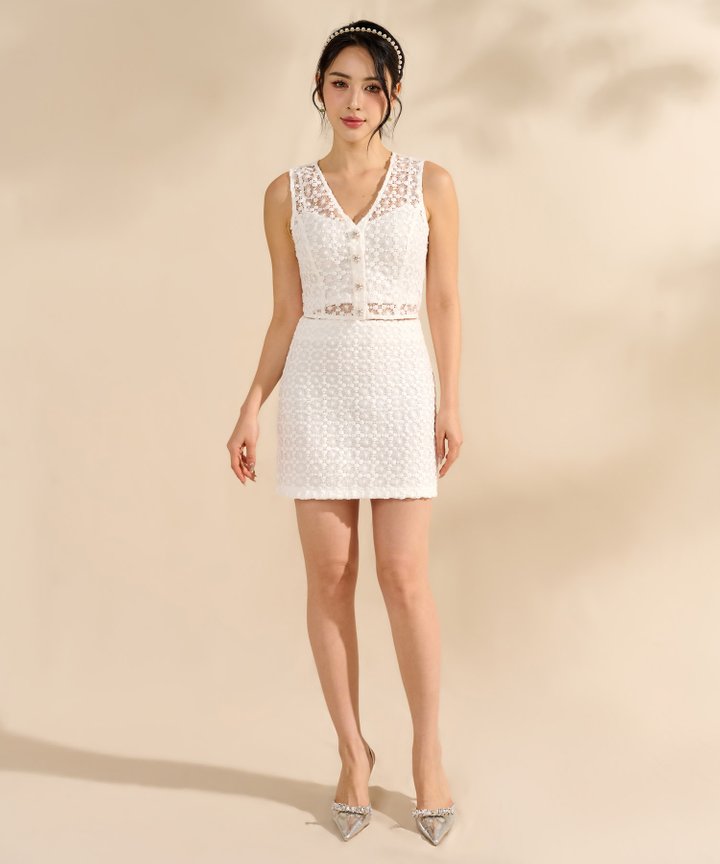 Addis Lace Top - White