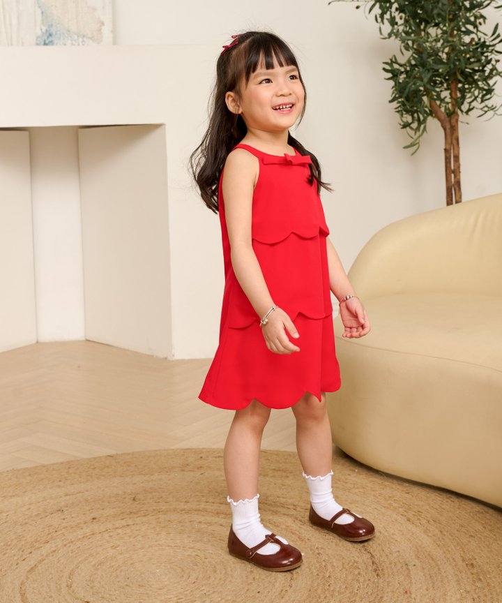 Kianna Toddler Shift Dress - Scarlet
