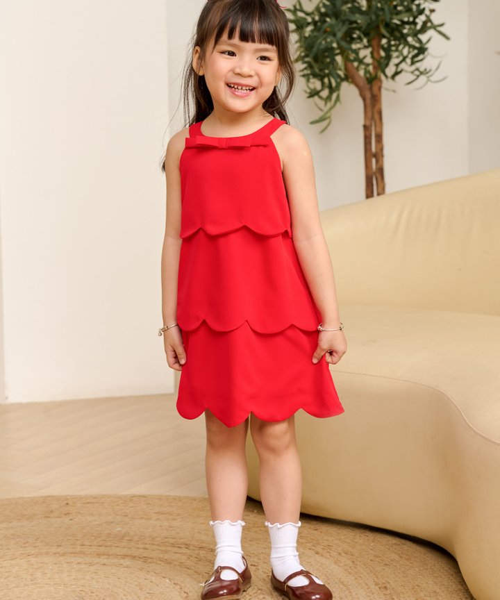 Kianna Toddler Shift Dress - Scarlet