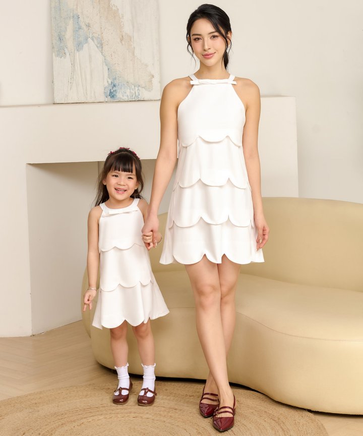 Kianna Toddler Shift Dress - White