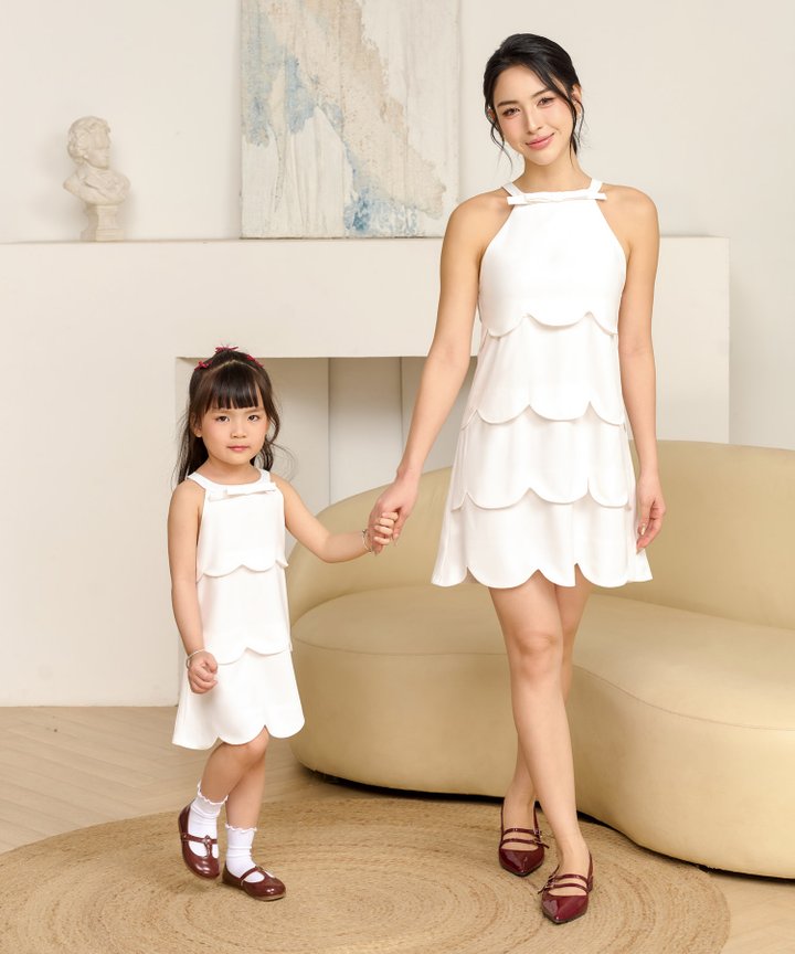 Kianna Toddler Shift Dress - White