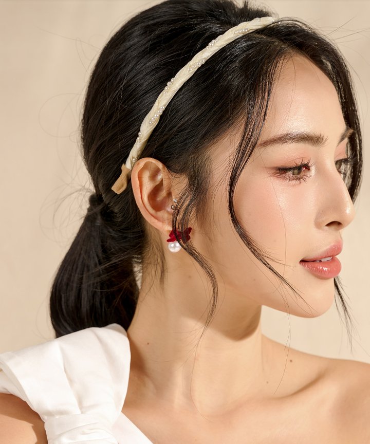 Mallorca Pearl Braided Hairband