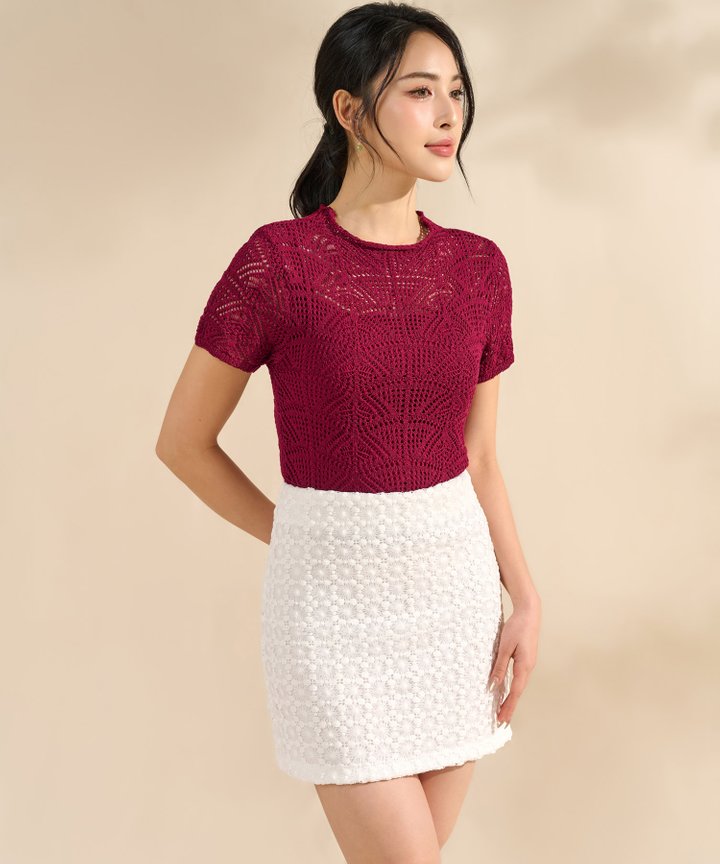 Ronda Knit Top - Ancora Red