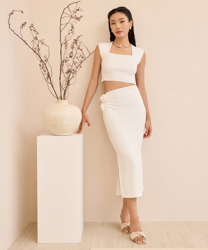 Juliet Asymmetrical Skirt - White