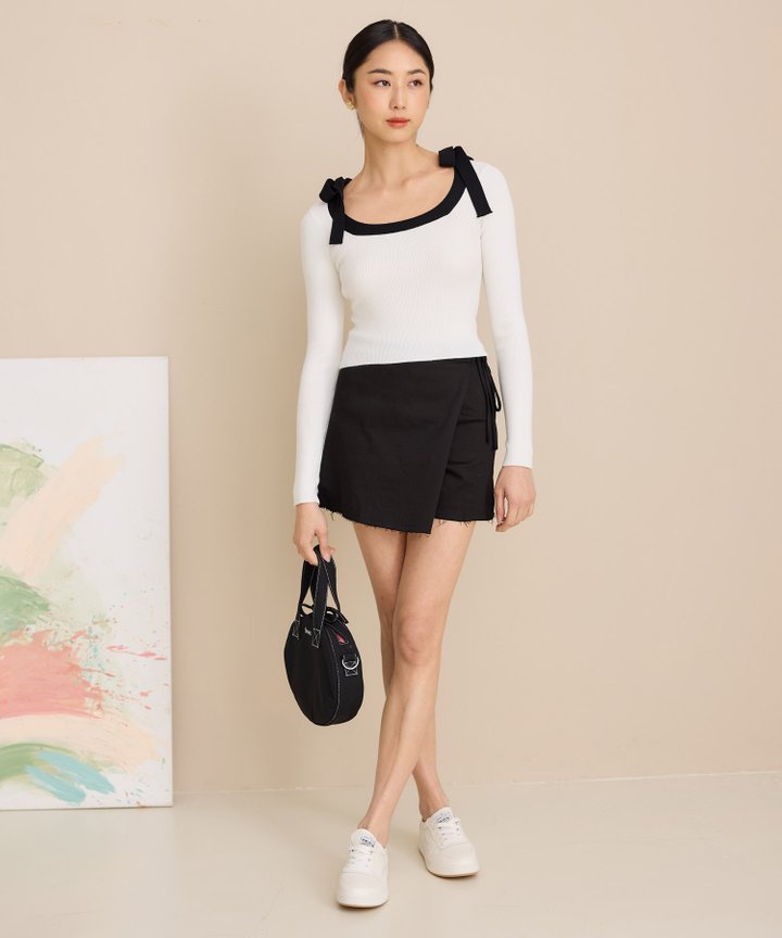 Cassidy Bow Top - White