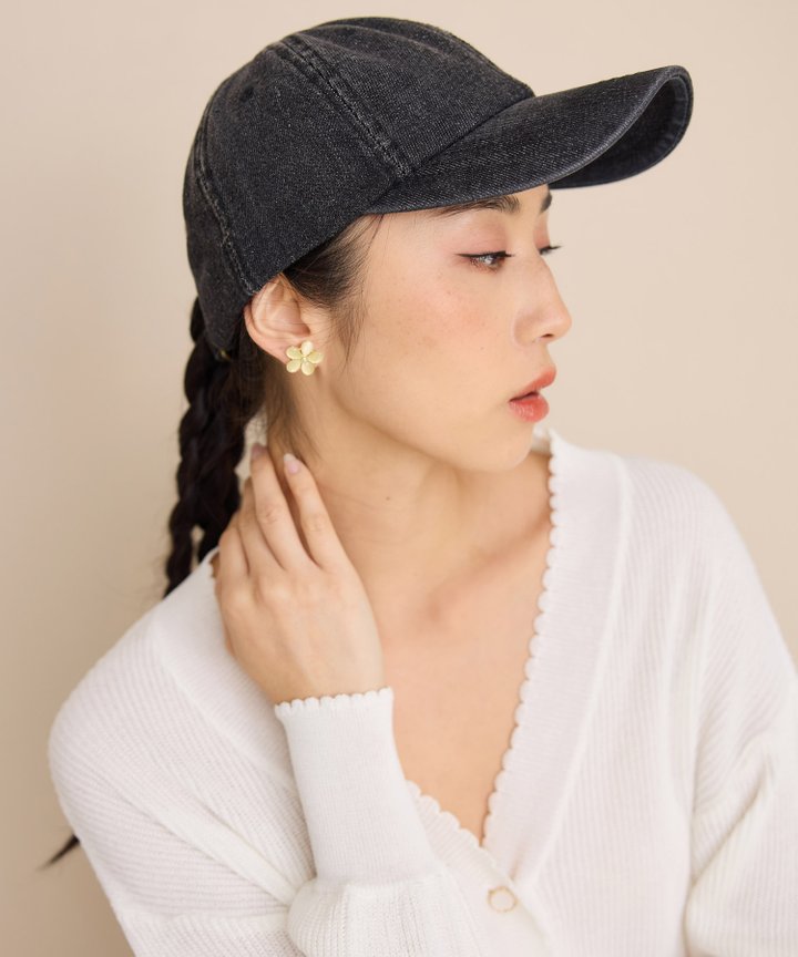 Lyra Denim Cap - Black Wash