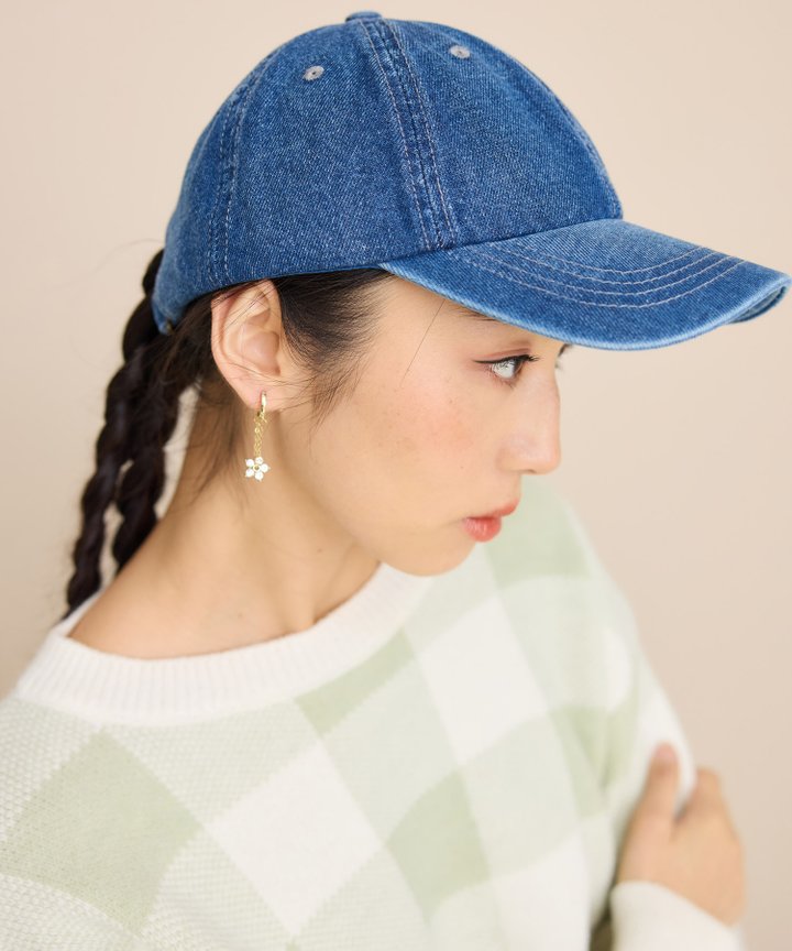 Lyra Denim Cap - Medium Wash