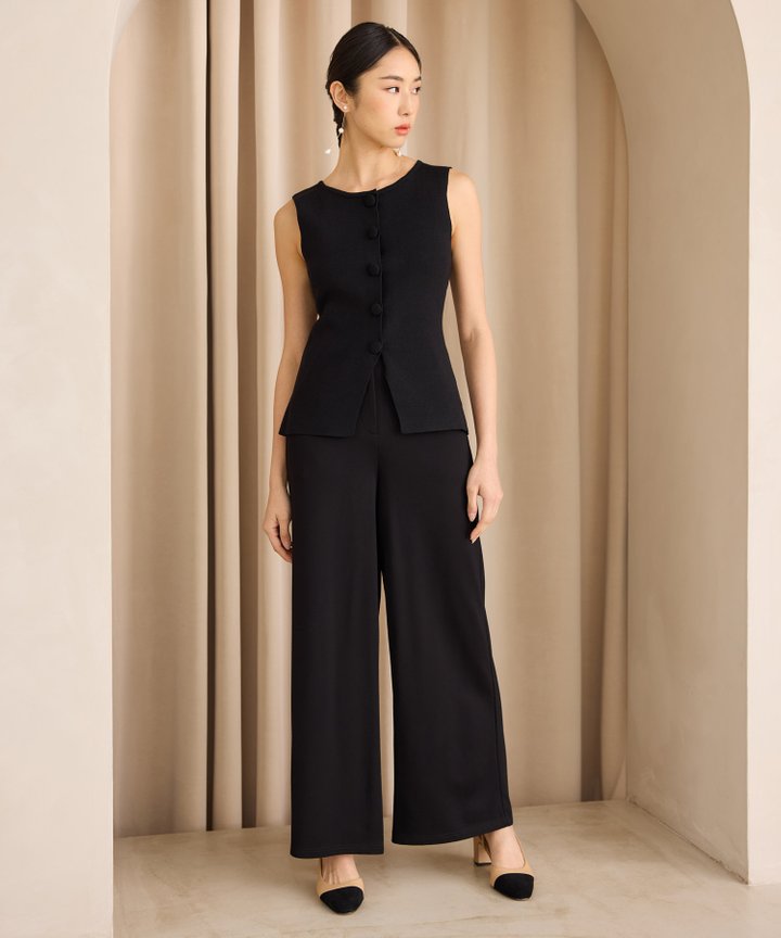 Savoy Knit Top - Black