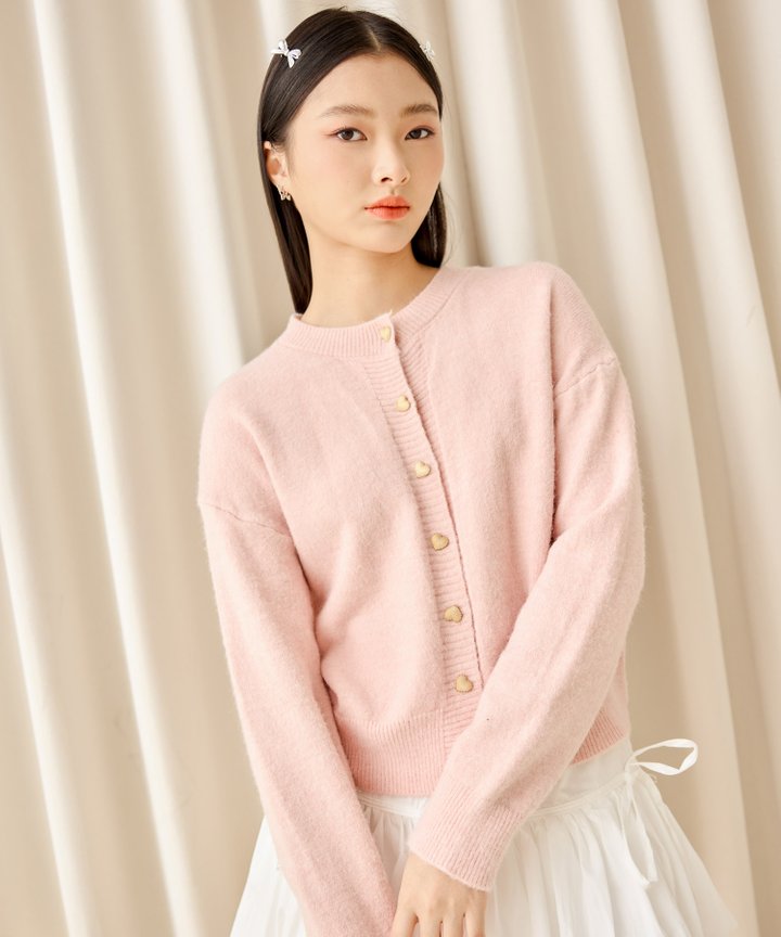 Paola Knit Cardigan - Pink