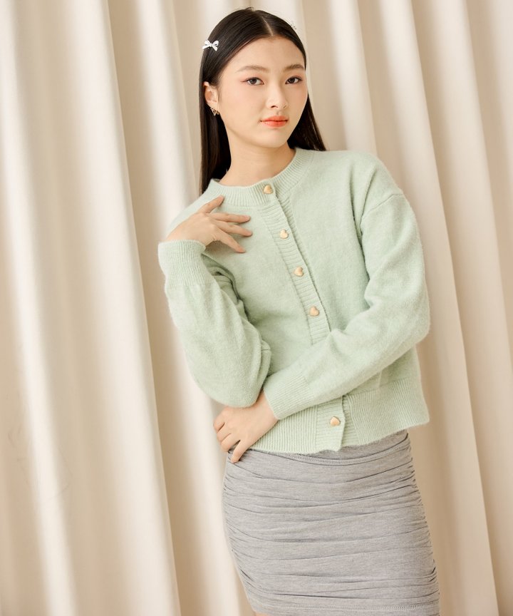 Paola Knit Cardigan - Sage