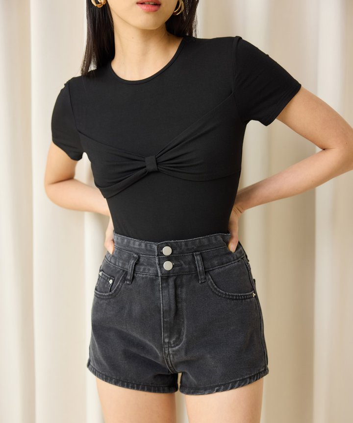 Theory Ruched Top - Black
