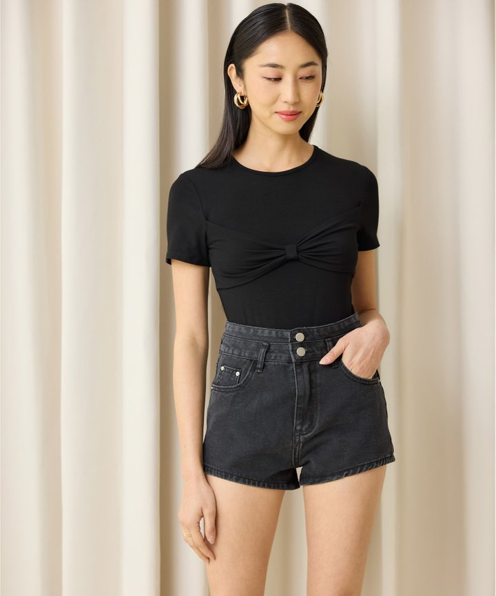 Theory Ruched Top - Black