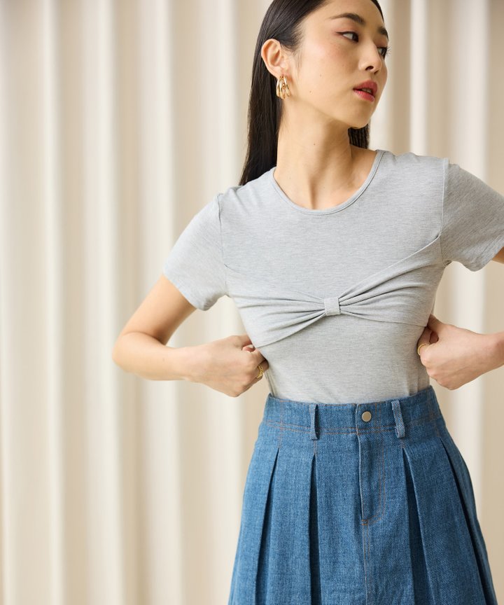 Theory Ruched Top - Grey