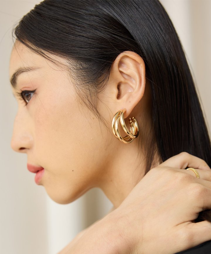 Vesper Mini Hoop Earrings - Gold