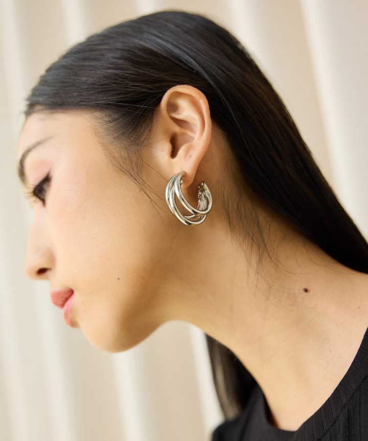 Vesper Mini Hoop Earrings - Silver