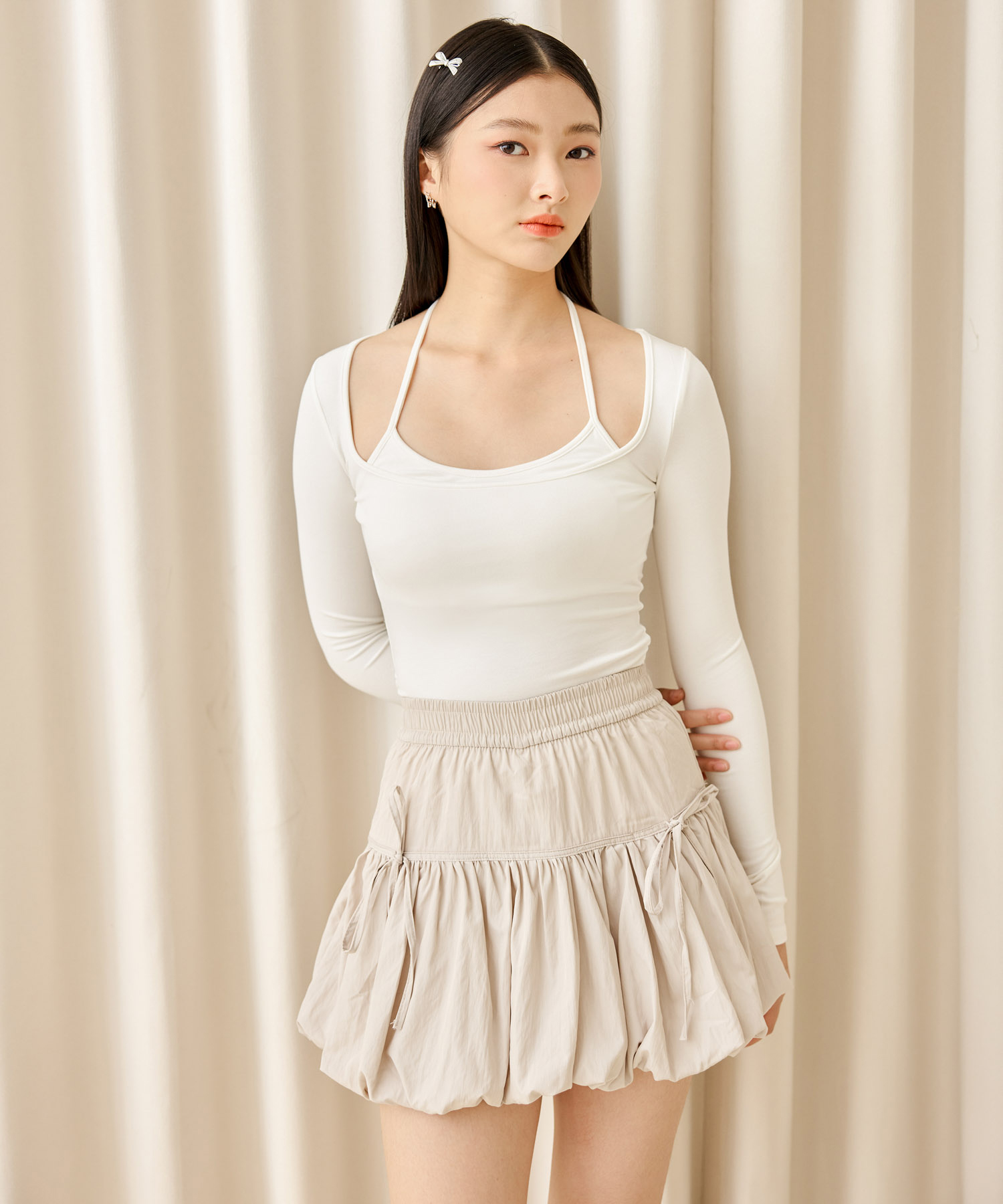 The Red Pinstripe Jodie Top-AS