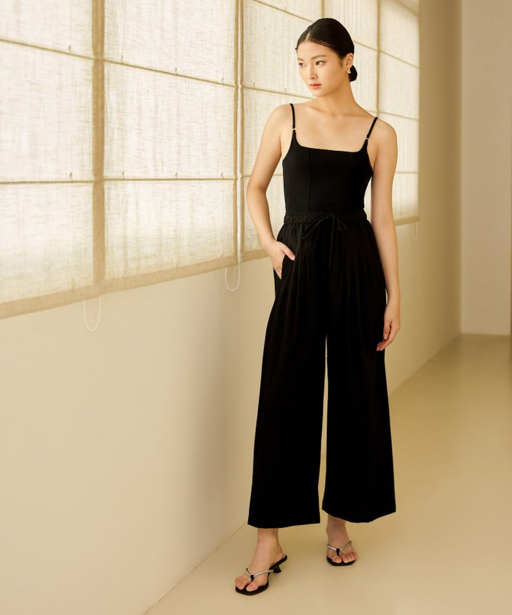 Lora Cotton Bustier - Black